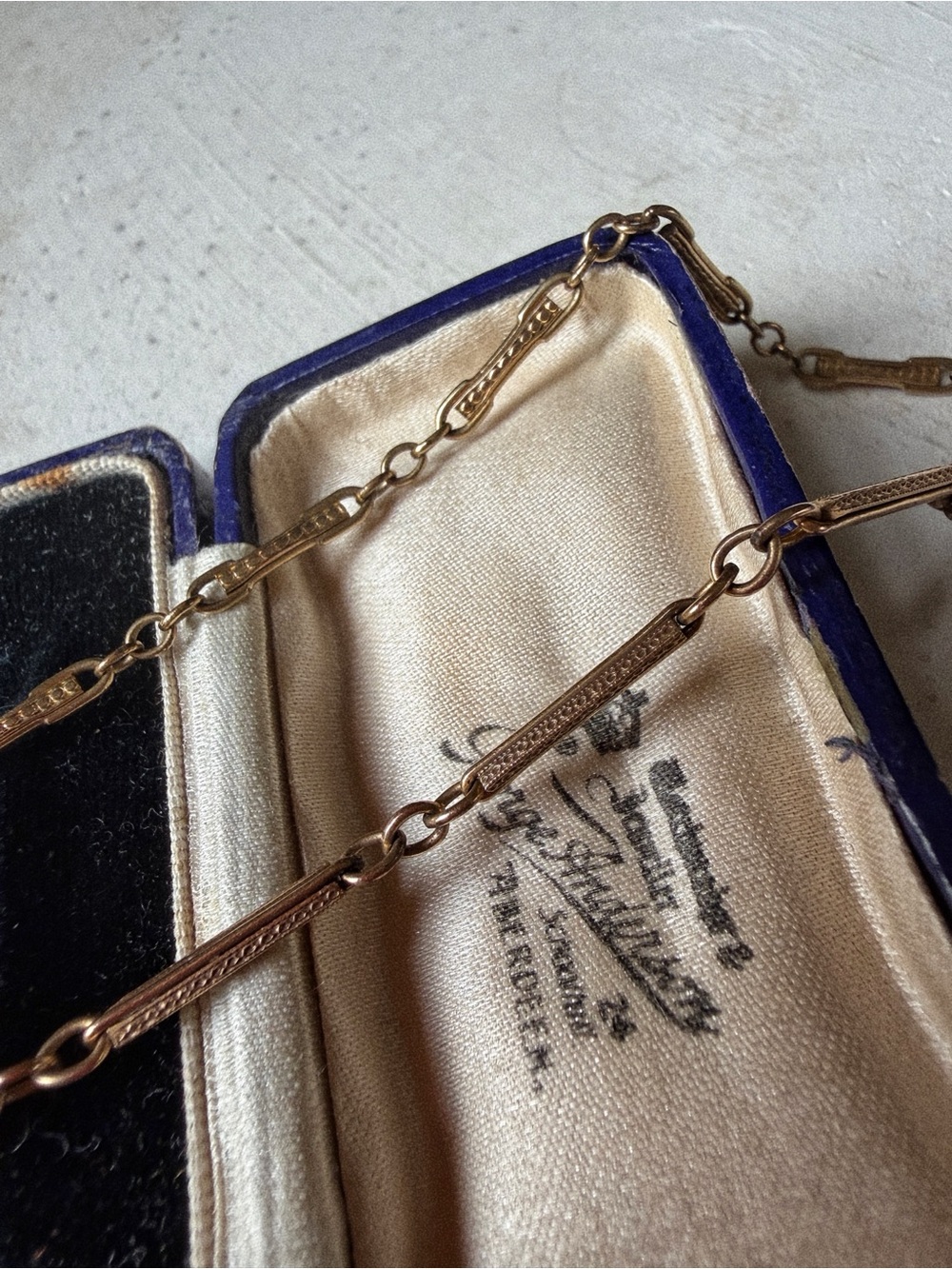 Vintage Antique Watch Chain Necklace Gold Filled Simmons? Chain SKM & Co Locket - Picture 8 of 9